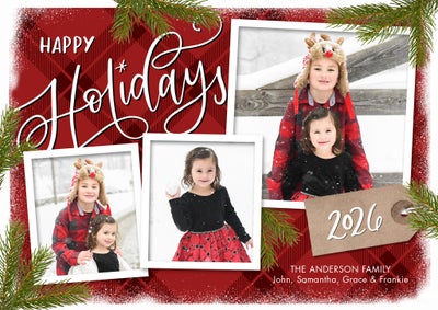 Holiday 2026 Greenery Photo Card, 5x7