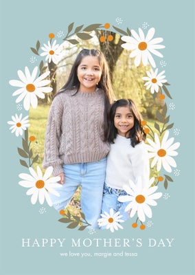 Mom Daisy Wreath Folded Card, 5x7