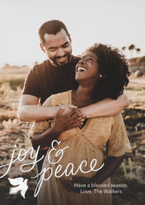 Minimal Joy and Peace Photo Card, 5x7