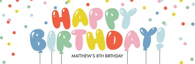 Celebrate Birthday Happy Balloons Banners