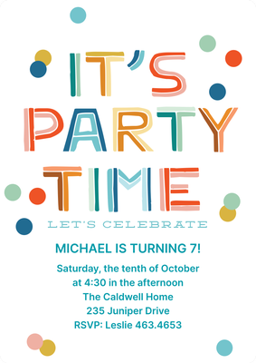 Party Time Photo Card, 5x7