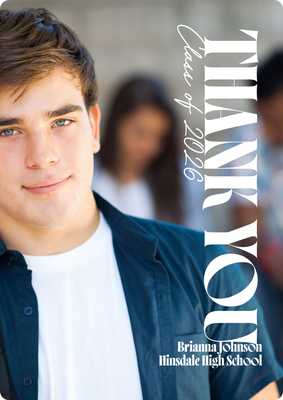 Grad Thank You Overlay Photo Card, 5x7