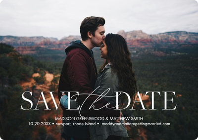Save Date Modern Type Photo Card, 5x7