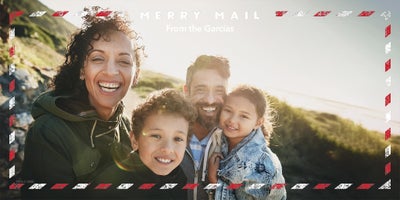 Merry Mail Full Photo Photo Card, Square, 4x8