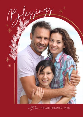 Arched Blessings Photo Card, 5x7