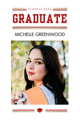 Portrait Grad 2026 Stripes Poster Prints