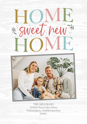 New Home Sweet Home Photo Card, 5x7