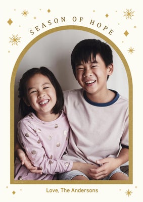 Elegant Season of Hope Photo Card, 5x7