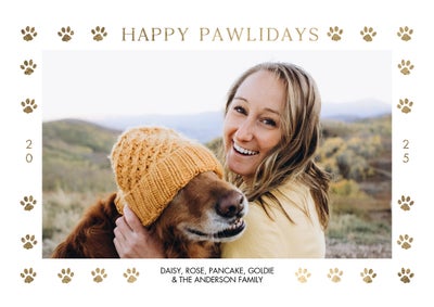 2026 Holiday Pawliday Prints Photo Card, 5x7