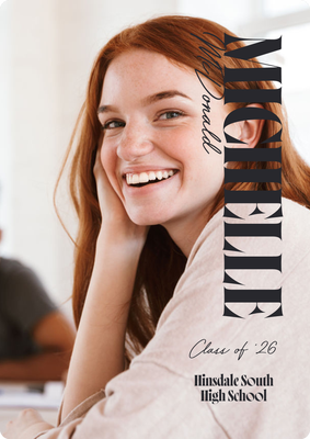 Grad Name Overlay Photo Card, 5x7