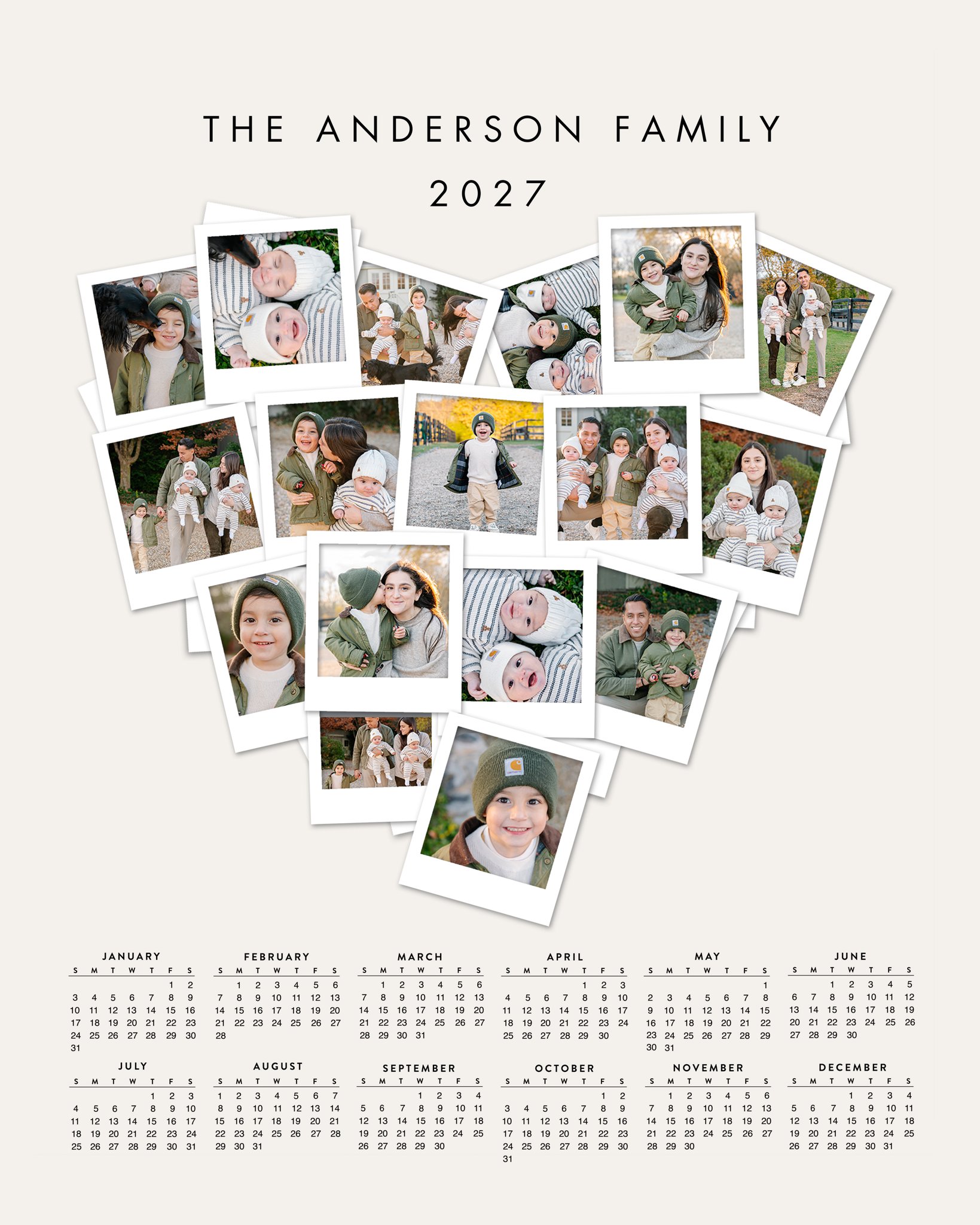 Poster Prints 11x14 Portrait 2027 Heart Snaps Customizable in White, Portrait