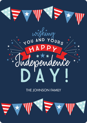 Patriotic Banner Photo Card, 5x7