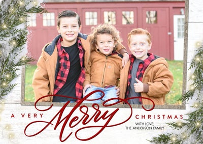 Christmas Very Merry Photo Card, 5x7