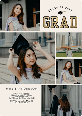 Grad 2026 Grid Photo Card, 5x7