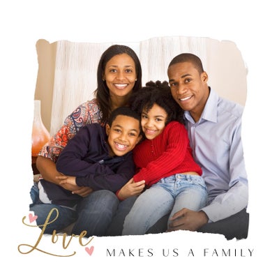 Love makes us a Family Acrylic Magnet, 2x2