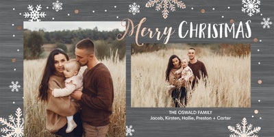 Christmas Spectacle Collage Photo Card, Square, 4x8