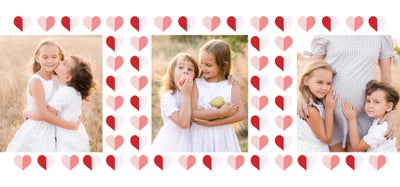 Cute Hearts Collage Mugs