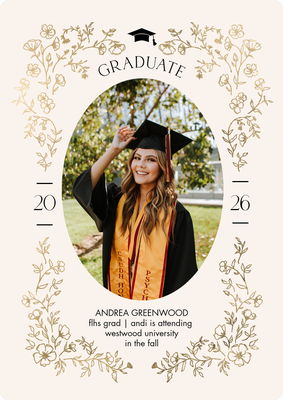 2026 Grad Botanicals Photo Card, 5x7