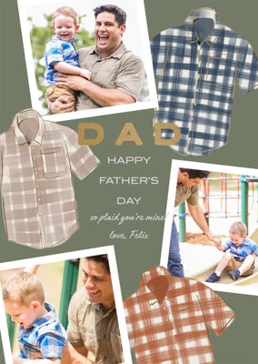 Plaid Shirt Dad Folded Card, 5x7