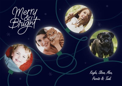 Christmas Light Photos Photo Card, 5x7