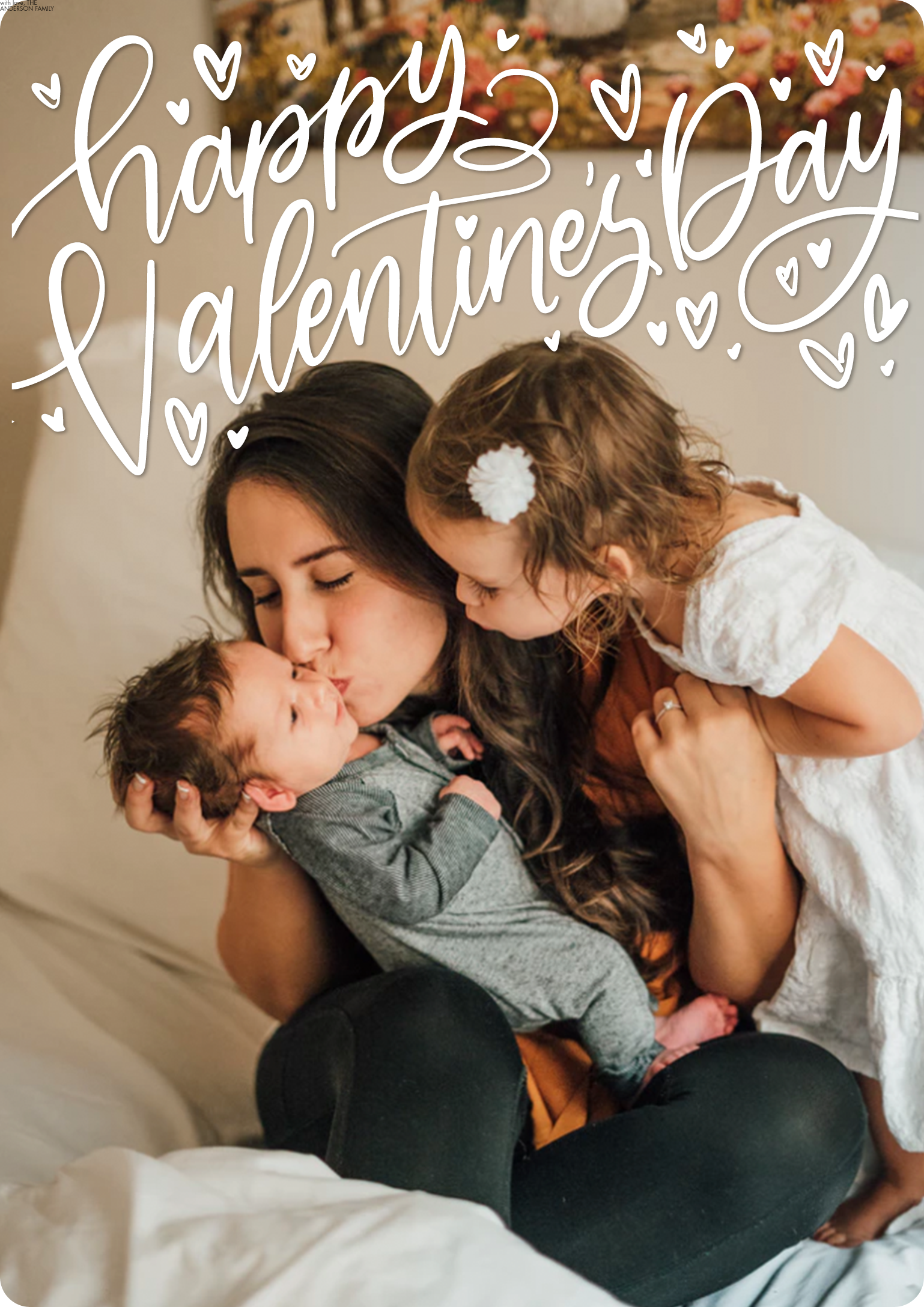 Valentine Memories Premium Double Sided Photo Card in White, 5x7, Vertical