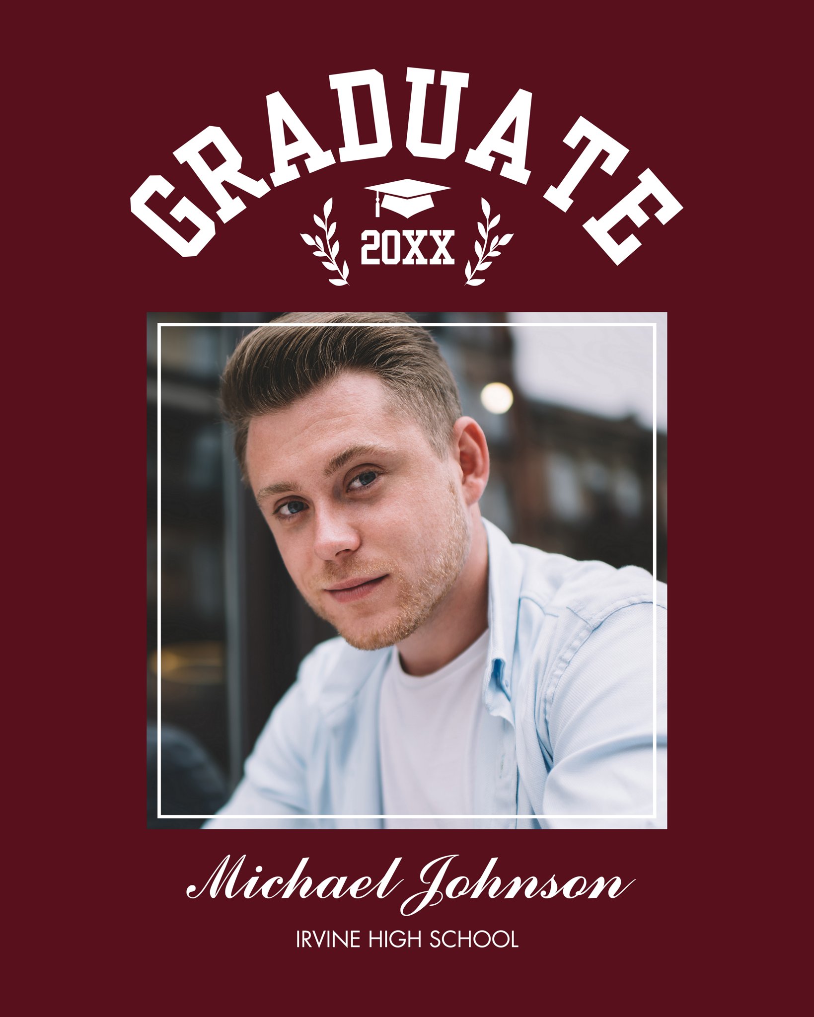 Poster Prints 16x20 Celebrated Cap Customizable in Red, Vertical