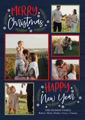 Seasonal Frames Collage Photo Card, 5x7