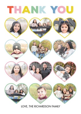 Thank You Heart Photos Photo Card, 5x7