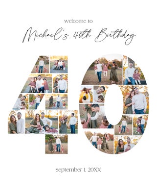 Portrait Birthday 40 Board Prints
