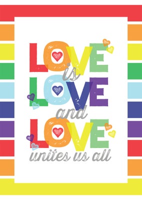 Love Unites Us Folded Card, 5x7
