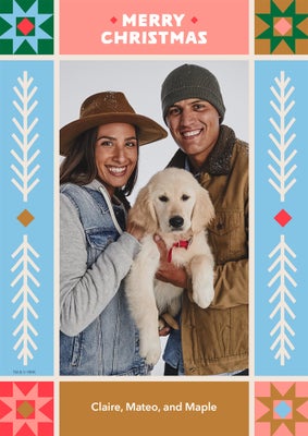 Christmas Nordic Stamp Photo Card, 5x7