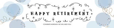 Celebrate Retirement Balloons Vinyl Banners