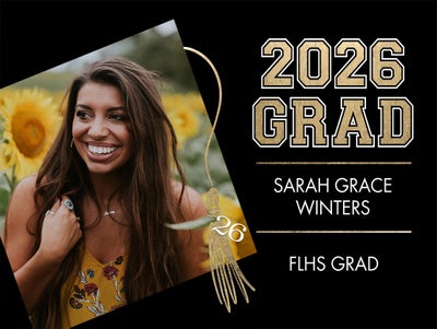 Simple Grad 2026 Hat Yard Sign, Double Sided