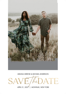 Save Date Double Portraits Photo Card, 5x7