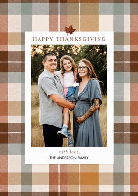 Thanksgiving Portrait Photo Card, 5x7