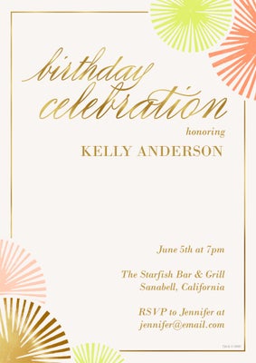 Celebrate and Shine Party Invitation By Hallmark Photo Cards, 5x7