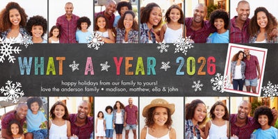 Holiday 2026 What a Year Photo Card, Square, 4x8