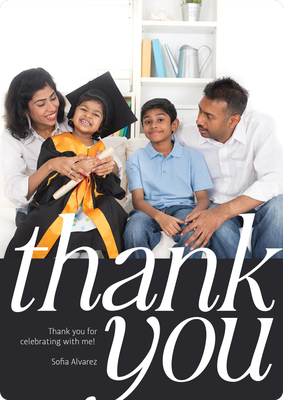 Bold Thank You Overlay Photo Card, 5x7