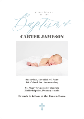 Joyful Baptism Photo Card, 5x7