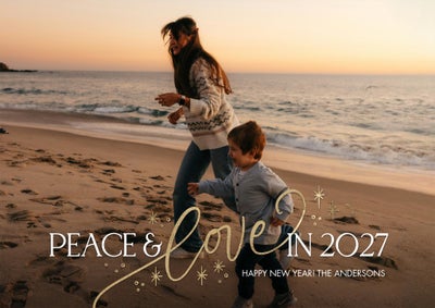 2027 New Year Peace Photo Card, 5x7