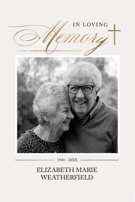 Portrait Memorial Script Poster Prints