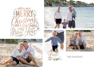 Lustrous Letters Photo Card, 5x7