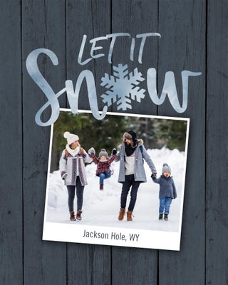 Snowflake Snuggle Bamboo Panel, 8x10