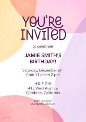 Artsy Color Collage Invitation By Hallmark Photo Cards, 5x7