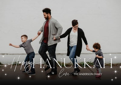 Hannukah Stars Photo Card, 5x7