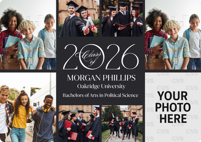 Bold Year Grid Photo Card, 5x7