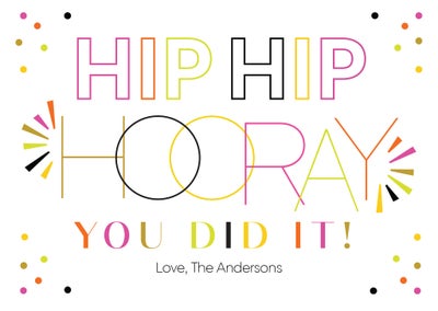 Amped Up Hooray Folded Card, 5x7