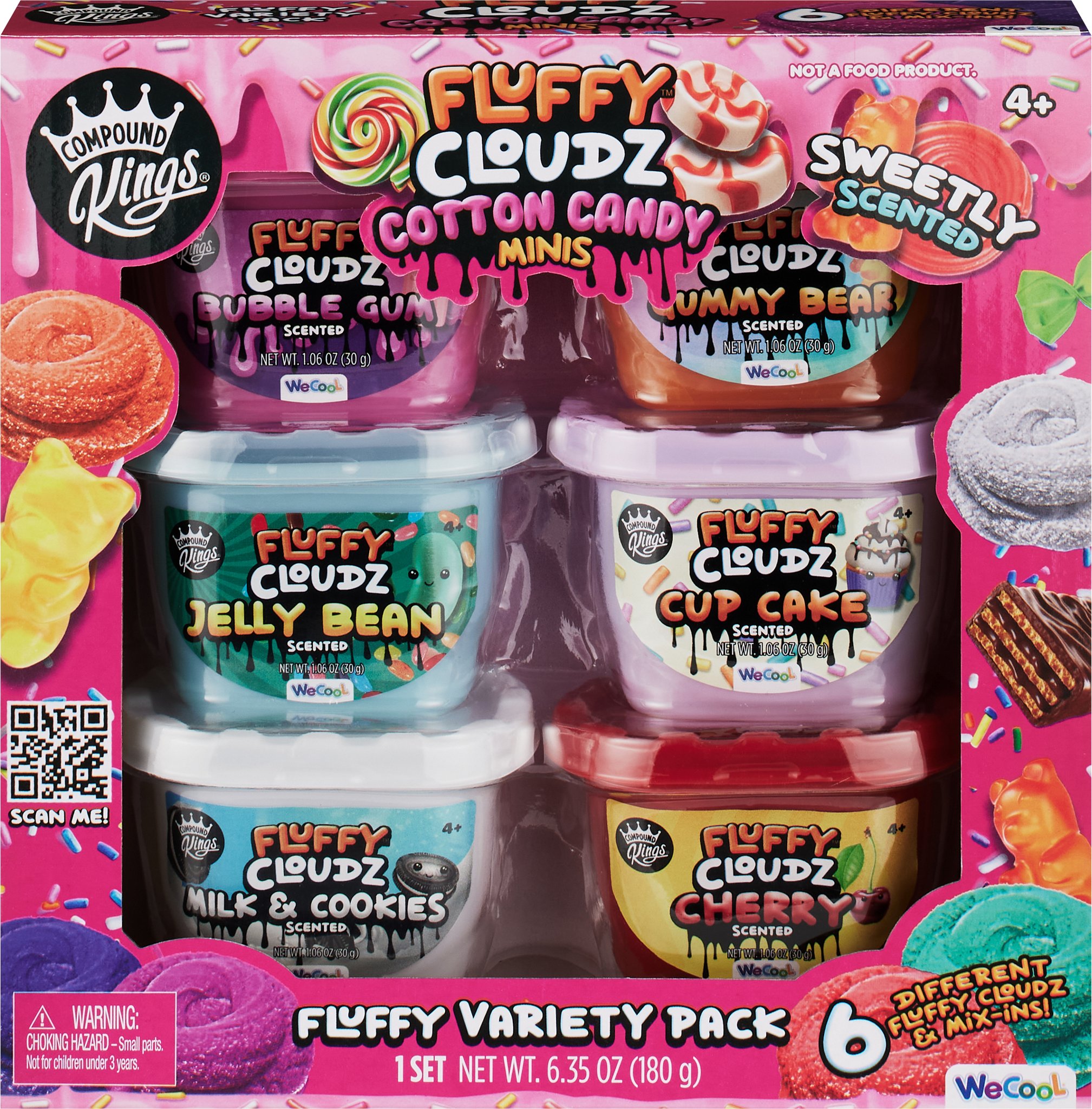 Compound Kings Fluffy Cloudz Cotton Candy Minis, 6 ct - CVS Pharmacy