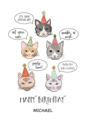 Cat Wishes Folded Card, 5x7