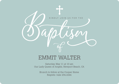 Holy Baptism Photo Card, 5x7